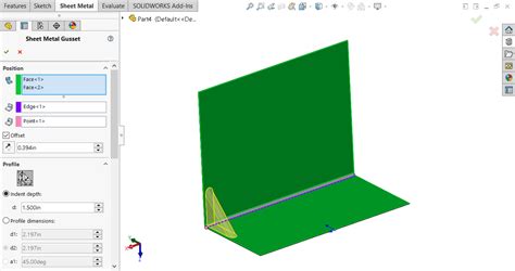 Solidworks Sheet Metal Gusset Tool For Adding Gussets To Bent Parts