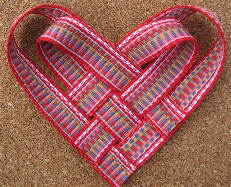 Heart Made Of Inkle Woven Bands At Inkled Pink Inkle Loom Inkle