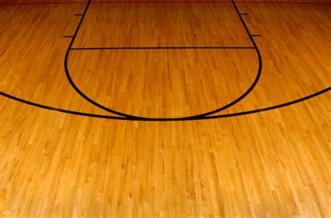 Simplistic Aerial View Of A Basketball Court Stock Photo Download