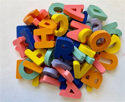 Alphabet Erasers 60 Ct Crown Office Supplies