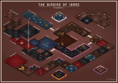 The Binding Of Isaac Floor Plan Art Print By Mthorpe X Small The