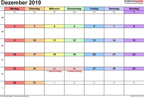 This is a printable calendar template for september 2019. Kalender December 2019 als PDF-Vorlagen
