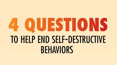 Self Destructive Behaviors How To Identify And Stop Them