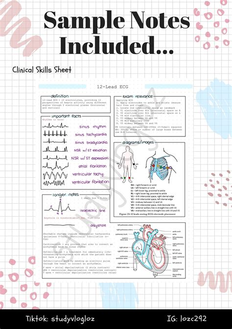 Nursing Study Templates For Goodnotes5 Or Printable Etsy