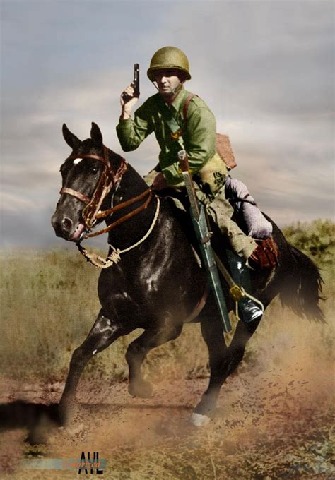 Us Cavalry Soldier During Wwii Undated War Horse