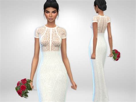 The Sims Resource Anya Wedding Dress By Puresim Sims 4 Downloads
