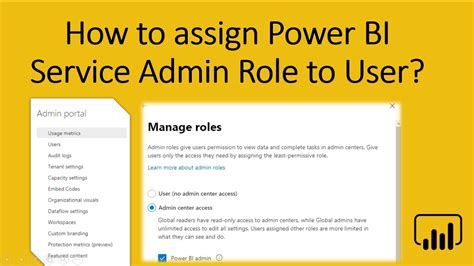 How To Assign Power Bi Service Admin Role To User As Microsoft