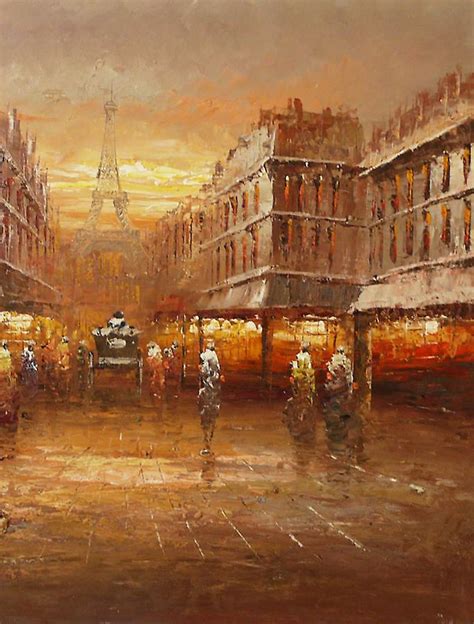 France Paris Eiffel Tower 50x60 Cm Oil Painting Fruugo Us