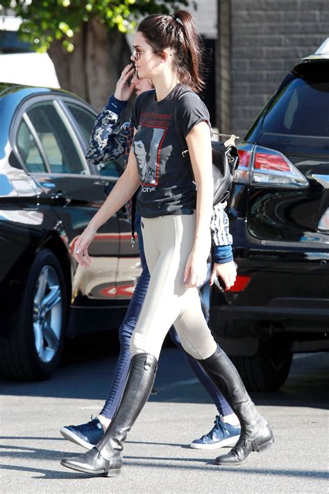 Kendall Jenner In An Equestrian Outfit Shopping At Leica Store And