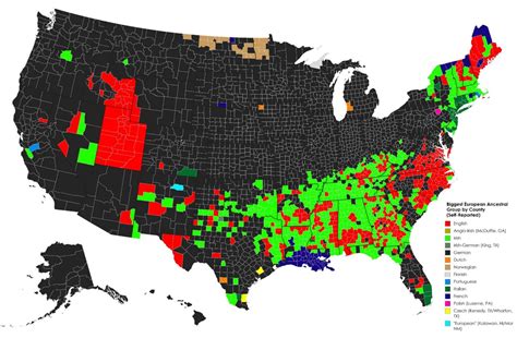 Largest Ancestry By U S County Vivid Maps