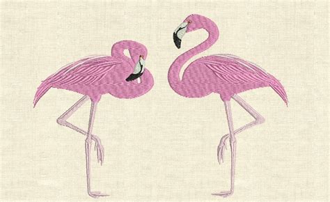 Machine Embroidery Designs Flamingos Birds Etsy