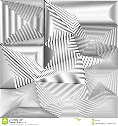 Abstract Geometric Seamless Pattern Black And White Pattern Stock