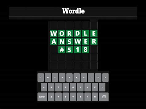 Wordle 518 Answer Today November 19 Wordle Solution Puzzle Hints