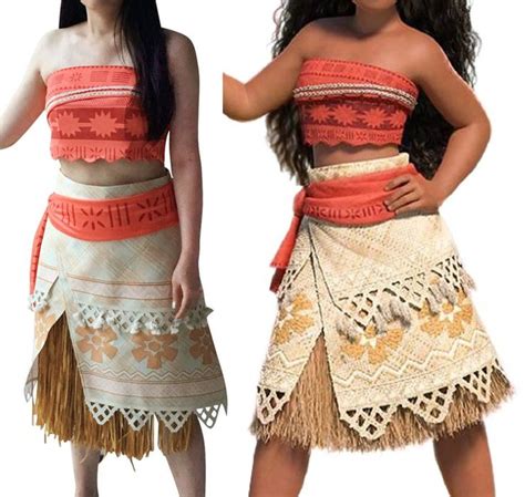 Details About P300 Moana Costume Movie Cosplay Princess Party Corset Skirt Belt Custom Made