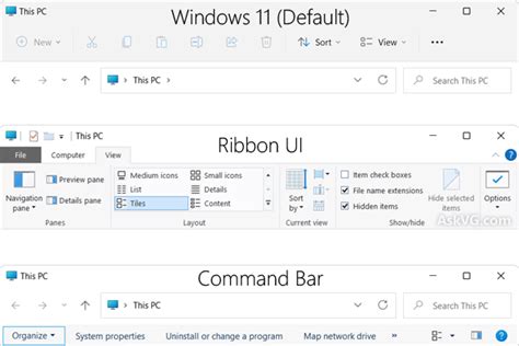 Enable Windows 7 Command Bar Or Windows 10 Ribbons In Windows 11 File