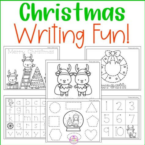 Preschool Christmas Writing And Coloring Fun Preschool Worksheets Fine