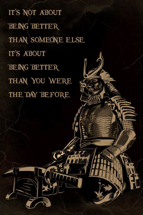 'rectitude is one's power to. (cv27) Samurai Poster - being better than you were the day ...