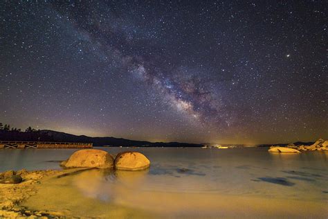 The Milky Way Over Lake Tahoe Photograph By H Peter Ji Fine Art America