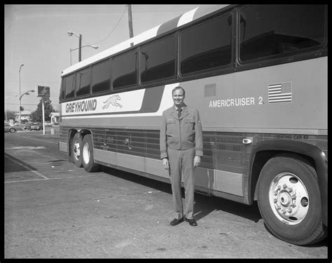 Greyhound Bus And Driver 1 Side 1 Of 1 The Portal To Texas History