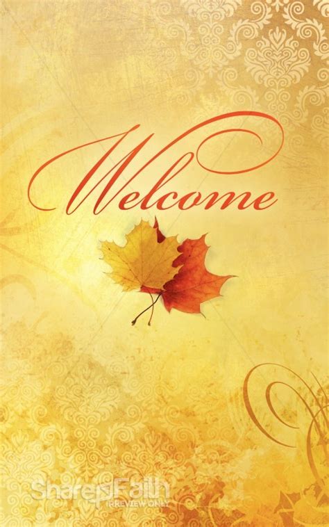 Fall Welcome Bulletin Cover Harvest Fall Church Bulletin Covers