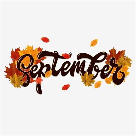 Hello September Vector Hd Png Images Hello September Month Hand