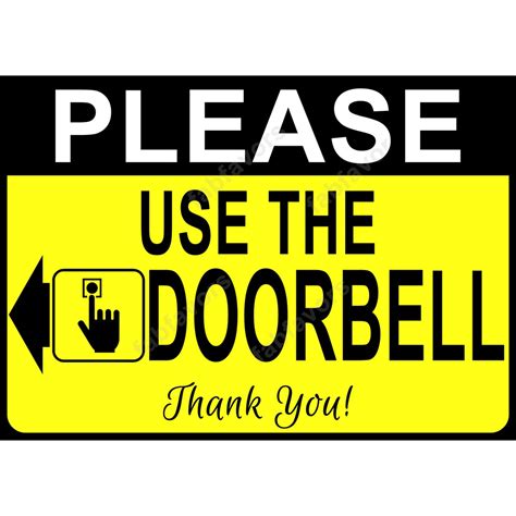 Doorbell Laminated Signage A4 Size Shopee Philippines
