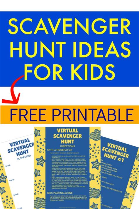 Free activities and icebreakers for online teaching as a freelance online trainer or teacher. Virtual Scavenger Hunt for Kids with Free Indoor Scavenger ...