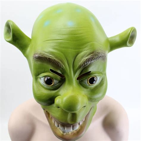 Green Monster Shrek Latex Masks Movie Cosplay Prop Adult Animal Party