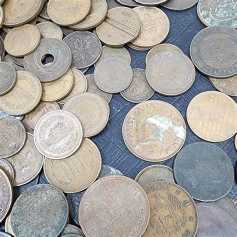 Lot Large Collection Of Foreign Copper Coins