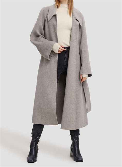 Nap Loungewear Paisley Buttoned Yak Wool Coat In Grey Modesens
