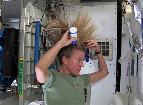 Female Astronaut Karen Nyberg Shows You How To Wash Your Hair On