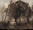The Lake 1861 - Jean-Baptiste-Camille Corot - WikiGallery.org, the ...