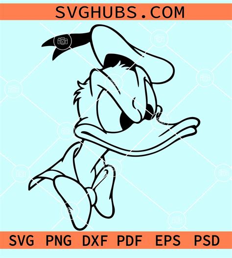 Donald Duck Head Silhouette