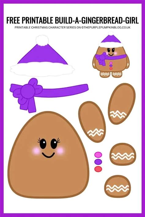 Build A Gingerbread Girl Printable Free Gingerbread Girl Paper Template