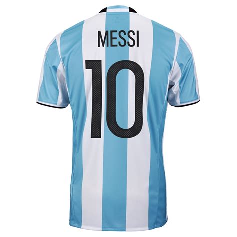 Adidas Messi 10 Argentina Home 2016 Replica Soccer Jersey Light Blue