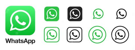 Conjunto De ícones Do Whatsapp Rede Social Para Mensagens Ilustração