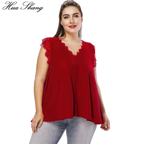 Plus Size Chiffon Blouse 5xl Fashion Lace Sleeveless Womens Tops And