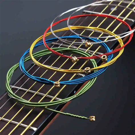 Colorfu Acoustic Guitar Strings Set Multi Color 1 6th Rainbow L Strings