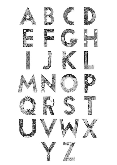 Alphabet Letters Illustrations Fubiz Media