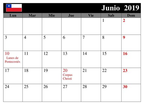 Calendario Junio 10 Calendario Jun 2021