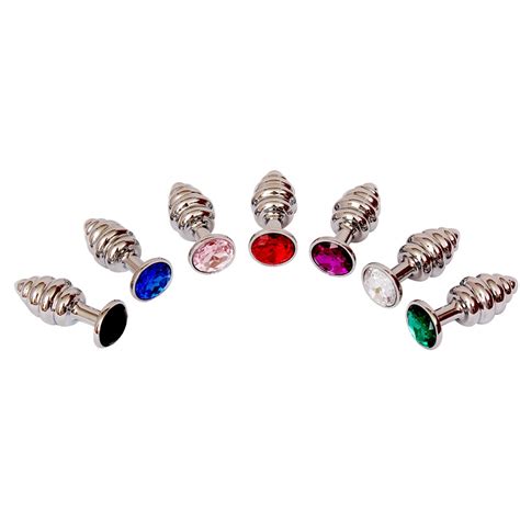 Buy Butt Plug Anal Sex Toys Stainless Steel Crystal Random Color Buttplug