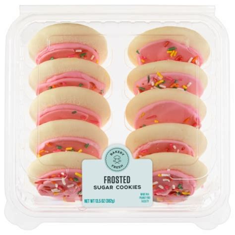 Bakery Fresh Pink Frosted Sugar Cookies 10 Ct 135 Oz Food 4 Less