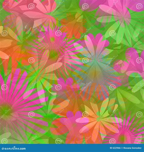 Floral Background Lime Green And Pink Royalty Free Stock Image