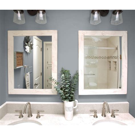 White Farmhouse Bathroom Mirror