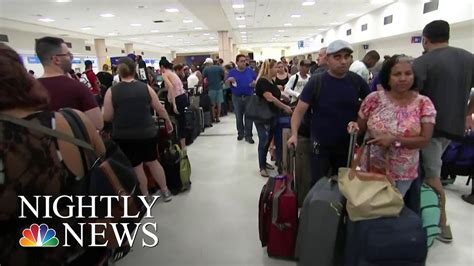 puerto rico residents desperately trying to leave the island nbc nightly news youtube