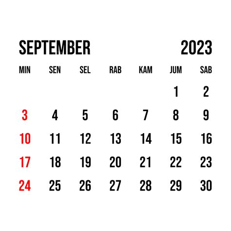 Gambar Kalender September 2023 Png Kalender September 2023 Kalender