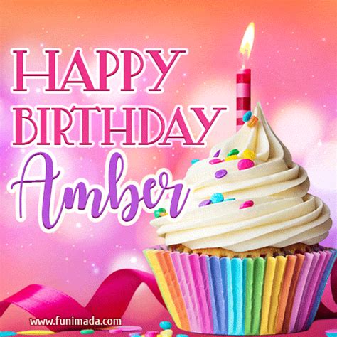 Happy Birthday Amber Lovely Animated 