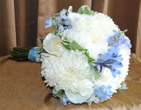 See more ideas about mums wedding, wedding, wedding website free. Hand Tied Wedding Bouquet Showcasing: White Football Mums ...