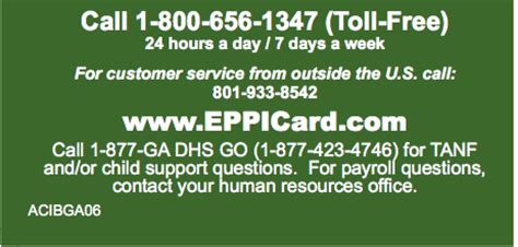 Using your card • choose the credit button to sign for a purchase or the debit button to get cash back at a merchant location. Georgia EPPICard Customer Service - EPPICard Help Now