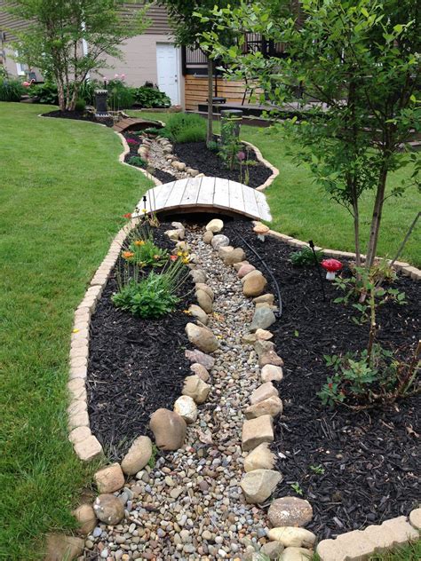 Yard Drainage River Rock Landscaping Dry River Home Landscaping Dry